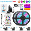 5M-30M WIFI LED Strip Lights Bluetooth RGB Led light 5050 SMD 2835 Flexible Waterproof Tape Diode Alexa Phone Control DC Adapter