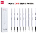 Xiaomi Deli Metal Sign Pen Ballpen Signing Pen 0.5MM Gel PREMEC Smooth Switzerland Refill Black Ink Office School Writing Pen