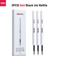 Xiaomi Deli Metal Sign Pen Ballpen Signing Pen 0.5MM Gel PREMEC Smooth Switzerland Refill Black Ink Office School Writing Pen