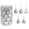 36Pcs Rose Gold Plastic Christmas Balls Ornament 4cm Hang Pendant Ball Indoor New Year Xmas Tree Decor Home Christmas Decoration