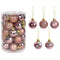 36Pcs Rose Gold Plastic Christmas Balls Ornament 4cm Hang Pendant Ball Indoor New Year Xmas Tree Decor Home Christmas Decoration