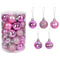 36Pcs Rose Gold Plastic Christmas Balls Ornament 4cm Hang Pendant Ball Indoor New Year Xmas Tree Decor Home Christmas Decoration