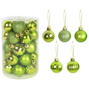 36Pcs Rose Gold Plastic Christmas Balls Ornament 4cm Hang Pendant Ball Indoor New Year Xmas Tree Decor Home Christmas Decoration