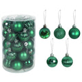 36Pcs Rose Gold Plastic Christmas Balls Ornament 4cm Hang Pendant Ball Indoor New Year Xmas Tree Decor Home Christmas Decoration