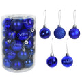 36Pcs Rose Gold Plastic Christmas Balls Ornament 4cm Hang Pendant Ball Indoor New Year Xmas Tree Decor Home Christmas Decoration