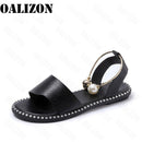 New Summer Women's Beaded Pearly Sandals Slippers Shoes Women Ladies Flats Sandals Flip Flop Casual Flat Slingback Sandals Shoes