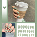 24pcs/box Full Cover fake Press on Nails Matte Yellow Pure Acrylic Frosted Ballerina acrylic for nails for Women free shipping