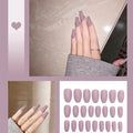 24pcs/box Full Cover fake Press on Nails Matte Yellow Pure Acrylic Frosted Ballerina acrylic for nails for Women free shipping