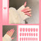 24pcs/box Full Cover fake Press on Nails Matte Yellow Pure Acrylic Frosted Ballerina acrylic for nails for Women free shipping