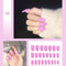 24pcs/box Full Cover fake Press on Nails Matte Yellow Pure Acrylic Frosted Ballerina acrylic for nails for Women free shipping