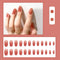 24pcs/box Full Cover fake Press on Nails Matte Yellow Pure Acrylic Frosted Ballerina acrylic for nails for Women free shipping