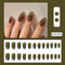 24pcs/box Full Cover fake Press on Nails Matte Yellow Pure Acrylic Frosted Ballerina acrylic for nails for Women free shipping