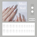 24pcs/box Full Cover fake Press on Nails Matte Yellow Pure Acrylic Frosted Ballerina acrylic for nails for Women free shipping