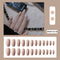 24pcs/box Full Cover fake Press on Nails Matte Yellow Pure Acrylic Frosted Ballerina acrylic for nails for Women free shipping