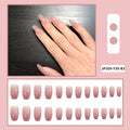 24pcs/box Full Cover fake Press on Nails Matte Yellow Pure Acrylic Frosted Ballerina acrylic for nails for Women free shipping