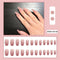 24pcs/box Full Cover fake Press on Nails Matte Yellow Pure Acrylic Frosted Ballerina acrylic for nails for Women free shipping
