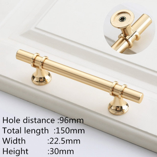 KK&FING Modern Zinc Alloy Black Gold Door Handles Kitchen Cabinet Handles Solid Drawer Knobs Fashion Furniture Handle Hardware