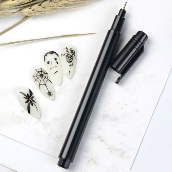 1 Pcs Nail Art Graffiti Pen Waterproof Drawing Painting Liner Brush DIY Flower Abstract Lines Details Nail Art Beauty Tool