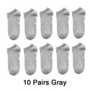 Wholesale prices 10 Pairs=20pcs Women Socks Breathable Sports socks Solid Color Boat socks Comfortable Cotton Ankle Socks White