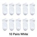 Wholesale prices 10 Pairs=20pcs Women Socks Breathable Sports socks Solid Color Boat socks Comfortable Cotton Ankle Socks White
