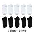 Wholesale prices 10 Pairs=20pcs Women Socks Breathable Sports socks Solid Color Boat socks Comfortable Cotton Ankle Socks White