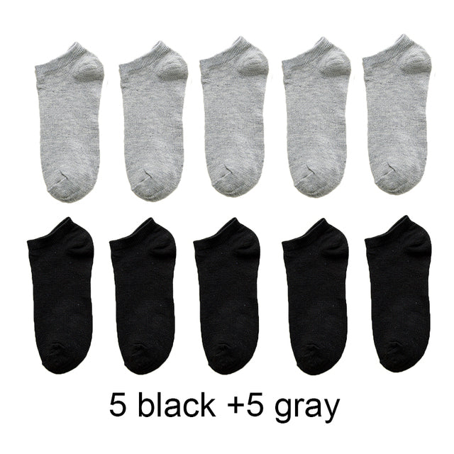 Wholesale prices 10 Pairs=20pcs Women Socks Breathable Sports socks Solid Color Boat socks Comfortable Cotton Ankle Socks White
