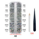 New Box Set 36 Colors 12 grid box Hotfix rhinestone 1200pcs Flatback crystal stone for DIY clothing shoe bag free shipping