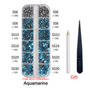 New Box Set 36 Colors 12 grid box Hotfix rhinestone 1200pcs Flatback crystal stone for DIY clothing shoe bag free shipping