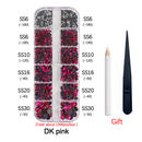 New Box Set 36 Colors 12 grid box Hotfix rhinestone 1200pcs Flatback crystal stone for DIY clothing shoe bag free shipping