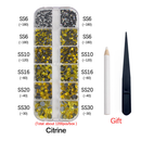 New Box Set 36 Colors 12 grid box Hotfix rhinestone 1200pcs Flatback crystal stone for DIY clothing shoe bag free shipping