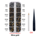 New Box Set 36 Colors 12 grid box Hotfix rhinestone 1200pcs Flatback crystal stone for DIY clothing shoe bag free shipping