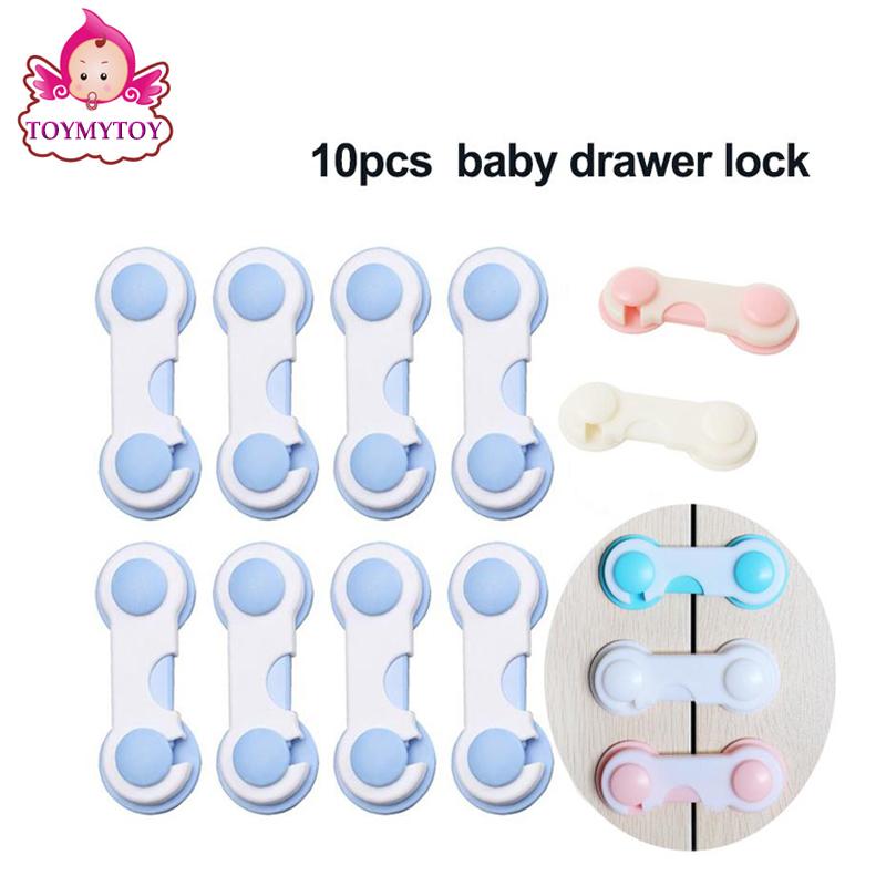 Baby Drawer Lock 10PCS Baby Drawer Lock Child Security For Cabinet Refrigerator Closet Protect Home Toddler Safety Protector