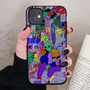 Aesthetics Cute Cartoon alien space Silicone Phone Case For iPhone 13 12 11 Pro Xs Max 6s 7 8 Plus SE2020 Soft TPU Back Cover