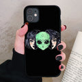 Aesthetics Cute Cartoon alien space Silicone Phone Case For iPhone 13 12 11 Pro Xs Max 6s 7 8 Plus SE2020 Soft TPU Back Cover