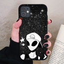 Aesthetics Cute Cartoon alien space Silicone Phone Case For iPhone 13 12 11 Pro Xs Max 6s 7 8 Plus SE2020 Soft TPU Back Cover