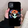 Aesthetics Cute Cartoon alien space Silicone Phone Case For iPhone 13 12 11 Pro Xs Max 6s 7 8 Plus SE2020 Soft TPU Back Cover
