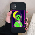 Aesthetics Cute Cartoon alien space Silicone Phone Case For iPhone 13 12 11 Pro Xs Max 6s 7 8 Plus SE2020 Soft TPU Back Cover