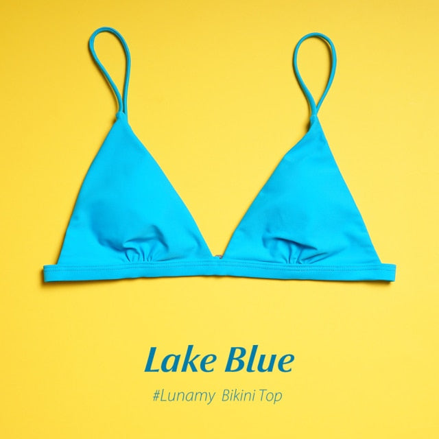Hot Sale Colourful Lunamy Sexy Bikini Thong Swimwear Women Swimsuit Top And Bottoms T-Back Brazilian Swimming G-String Girl