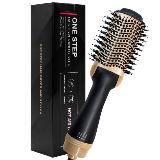 3 in 1 Multifunctional Hair Brush Electric Straightener Curler Hair Dryer Brush Volumizer Ceramic Straightening Styler