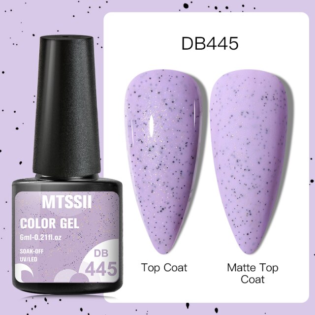 Mtssii 6ml Nail Gel Eggshell Gel Nail Polish Transparent Gel Soak Off Nail Art Gel  UV LED Varnish With Any Color Base Top Coat