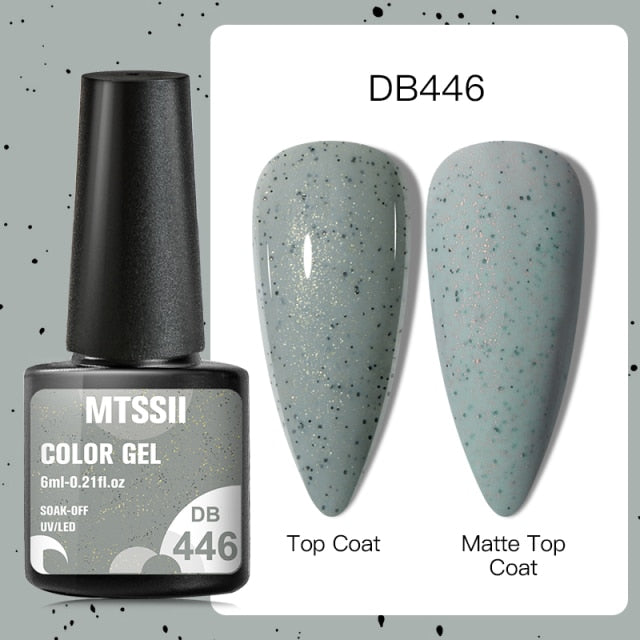 Mtssii 6ml Nail Gel Eggshell Gel Nail Polish Transparent Gel Soak Off Nail Art Gel  UV LED Varnish With Any Color Base Top Coat