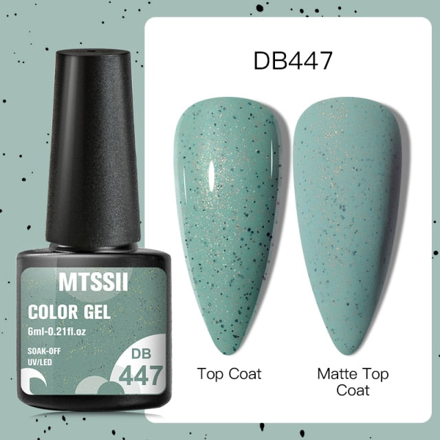 Mtssii 6ml Nail Gel Eggshell Gel Nail Polish Transparent Gel Soak Off Nail Art Gel  UV LED Varnish With Any Color Base Top Coat