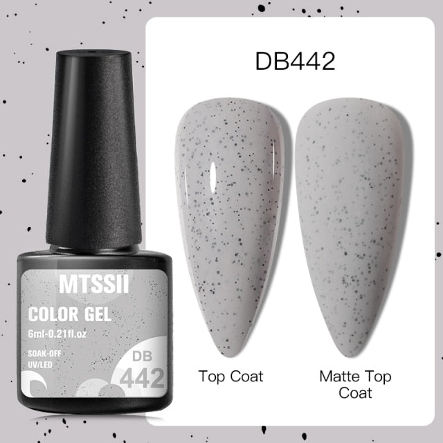 Mtssii 6ml Nail Gel Eggshell Gel Nail Polish Transparent Gel Soak Off Nail Art Gel  UV LED Varnish With Any Color Base Top Coat