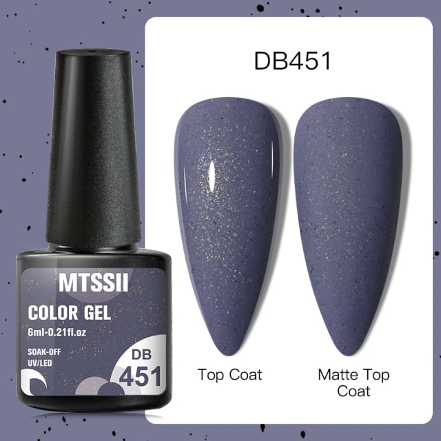 Mtssii 6ml Nail Gel Eggshell Gel Nail Polish Transparent Gel Soak Off Nail Art Gel  UV LED Varnish With Any Color Base Top Coat