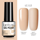 LILYCUTE 7ml UV Nail Gel Polish Autumn Winter Color Semi Permanent Matte Top Coat Needed Soak Off UV LED Nail Art Gel Varnish