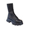 2021 New Mid Calf Boots Women Autumn Winter Fashion Lace-up Zipper Botas Mujer Boots Sports Platform Heel Ladies Shoes