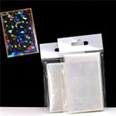 50pcs Broken Gemstone Glass Laser Rainbow Flashing Card Film Card Sleeves Tarot Super Card Protector For Board Games Cards Case