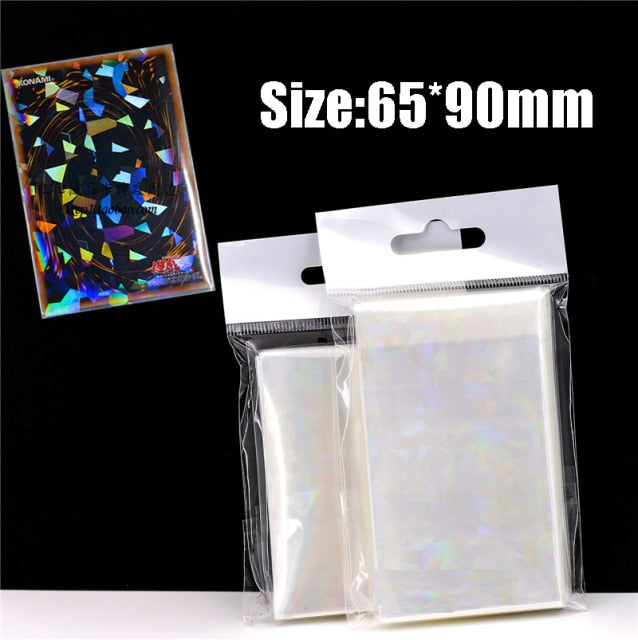 50pcs Broken Gemstone Glass Laser Rainbow Flashing Card Film Card Sleeves Tarot Super Card Protector For Board Games Cards Case