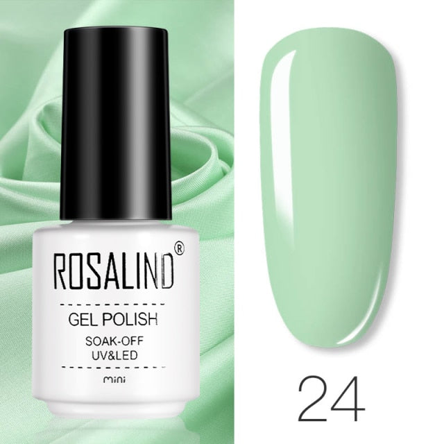 ROSALIND Gel Varnishes Gel Nail Polish For Manicure Varnish Hybrid Semi Permanent Top Base Of Nails Macaron Gel Polish