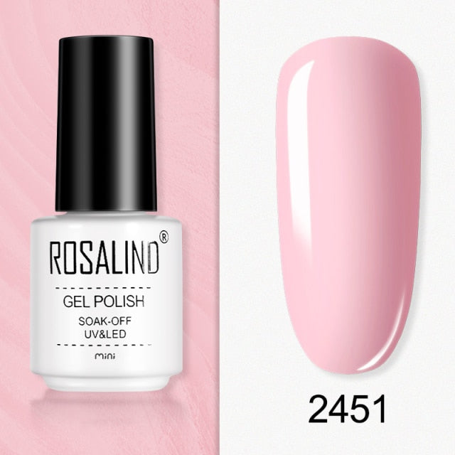 ROSALIND Gel Varnishes Gel Nail Polish For Manicure Varnish Hybrid Semi Permanent Top Base Of Nails Macaron Gel Polish